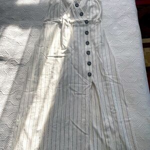 URBAN Romantics Strapless White and Black Striped Dress